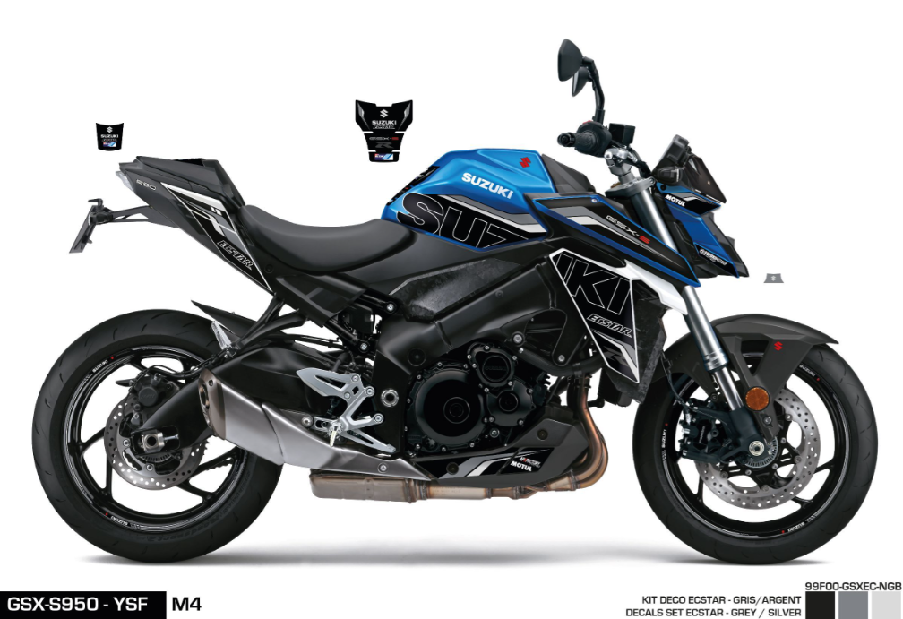 Kit Adesivi Ecstar Black Gray GSX-S1000