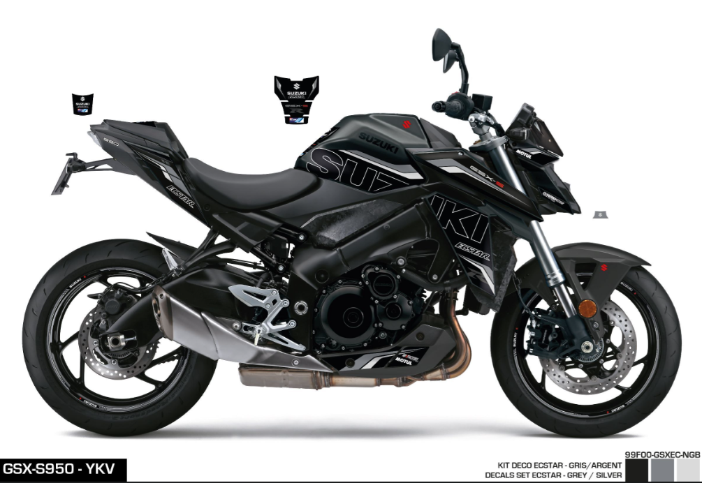 Kit Adesivi Ecstar Black Gray GSX-S1000