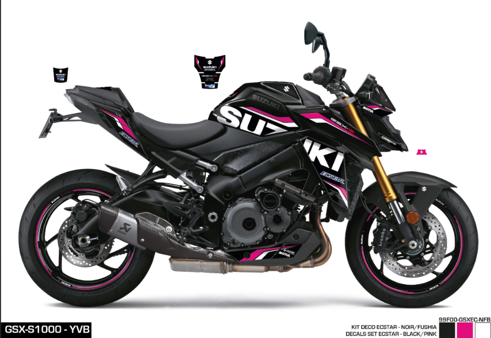 Kit Adesivi Ecstar Black Pink GSX-S1000