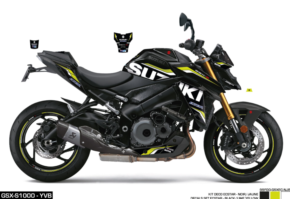 Kit Adesivi Ecstar Black Yellow GSX-S1000