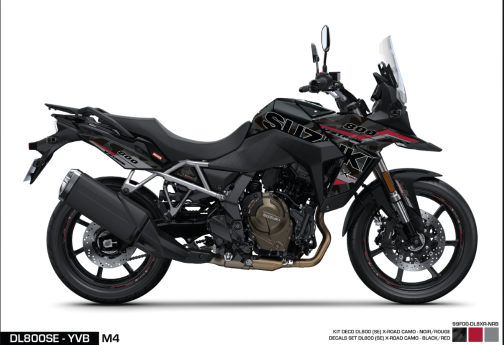 Kit adesivi DL800SE - X-Road - Black / Dark Red