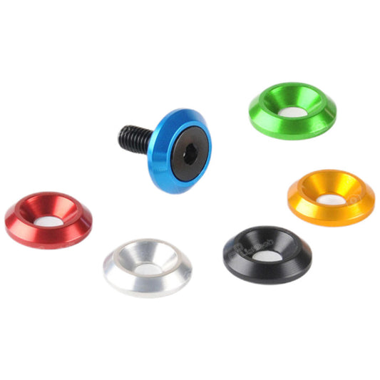 Kit Viti Ergal Nere M8x25 E Rondelle Anodizzate per porta targa