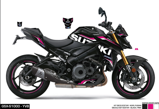 Kit Adesivi Ecstar Black Pink GSX-S1000