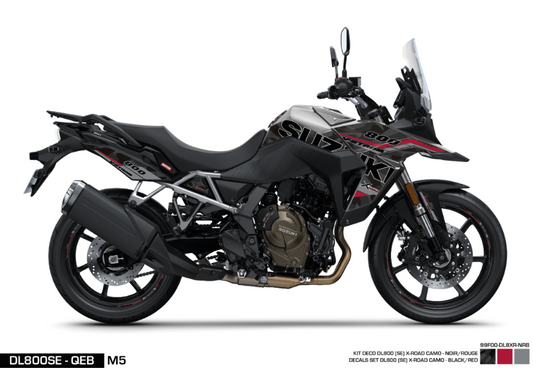 Kit adesivi DL800SE - X-Road - Black / Dark Red