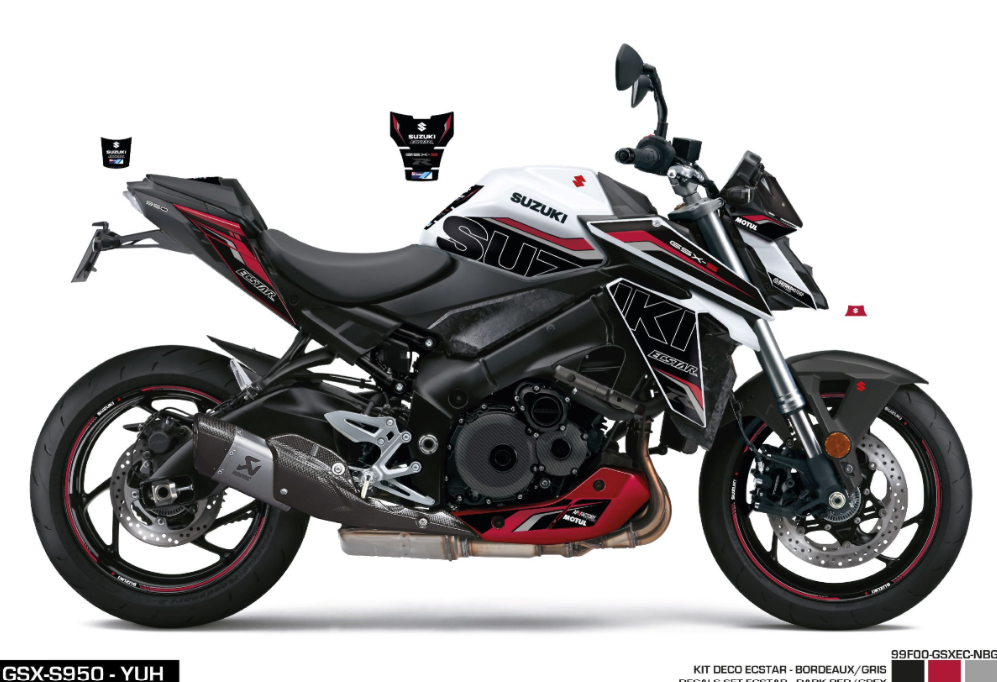 Kit Adesivi Ecstar GSX-S1000 M4 BLACK/Dark RED