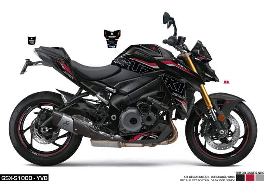 Kit Adesivi Ecstar GSX-S1000 M4 BLACK/Dark RED