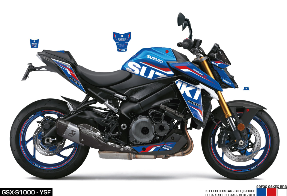 Kit Adesivi Team Suzuki Ecstar Blu/Red GSX-S1000 Blu YSF
